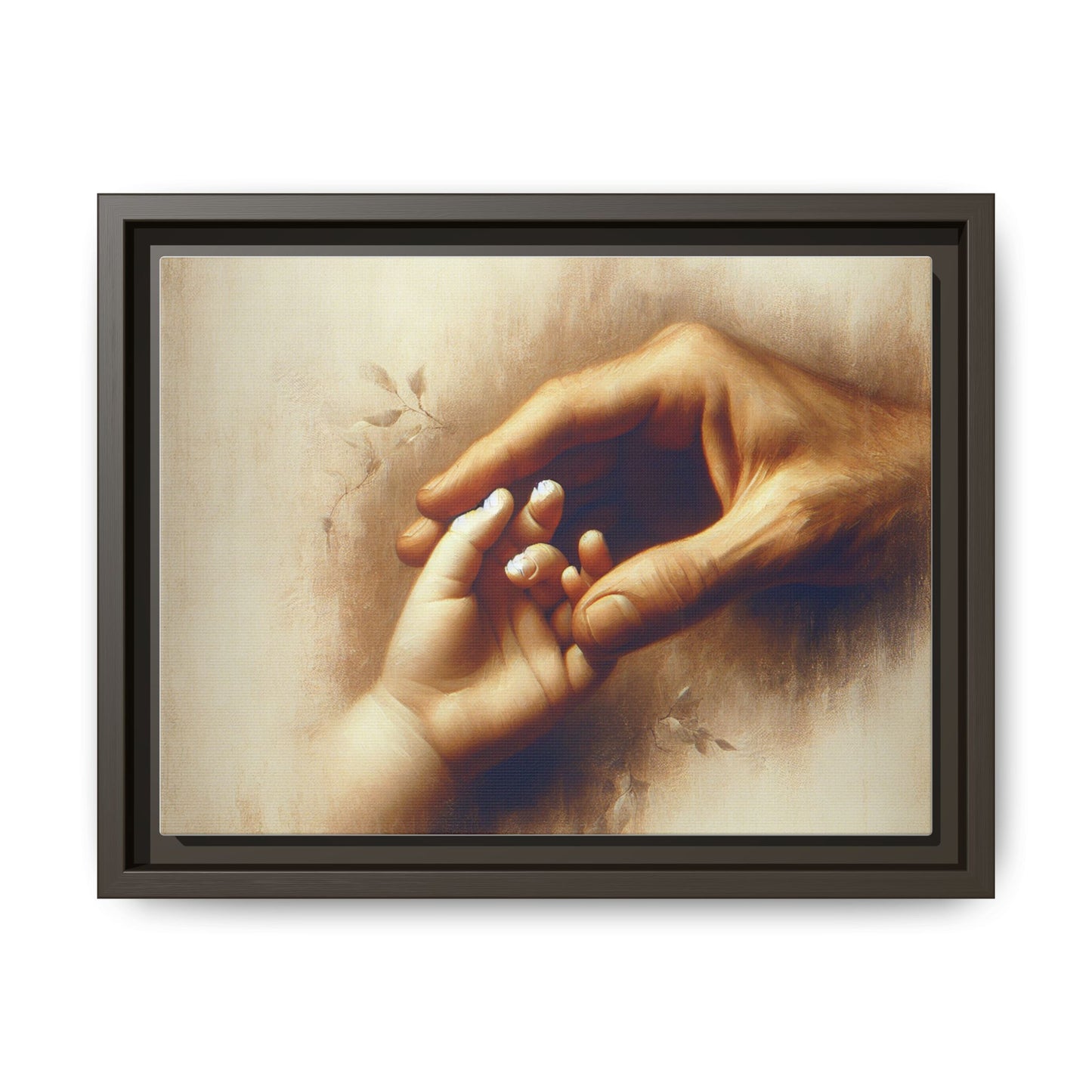 Touching Family Moment Framed Canvas Art, Heartwarming Home Decor, Perfect Gift for Baby Showers, Mothers Day, Family Celebrations