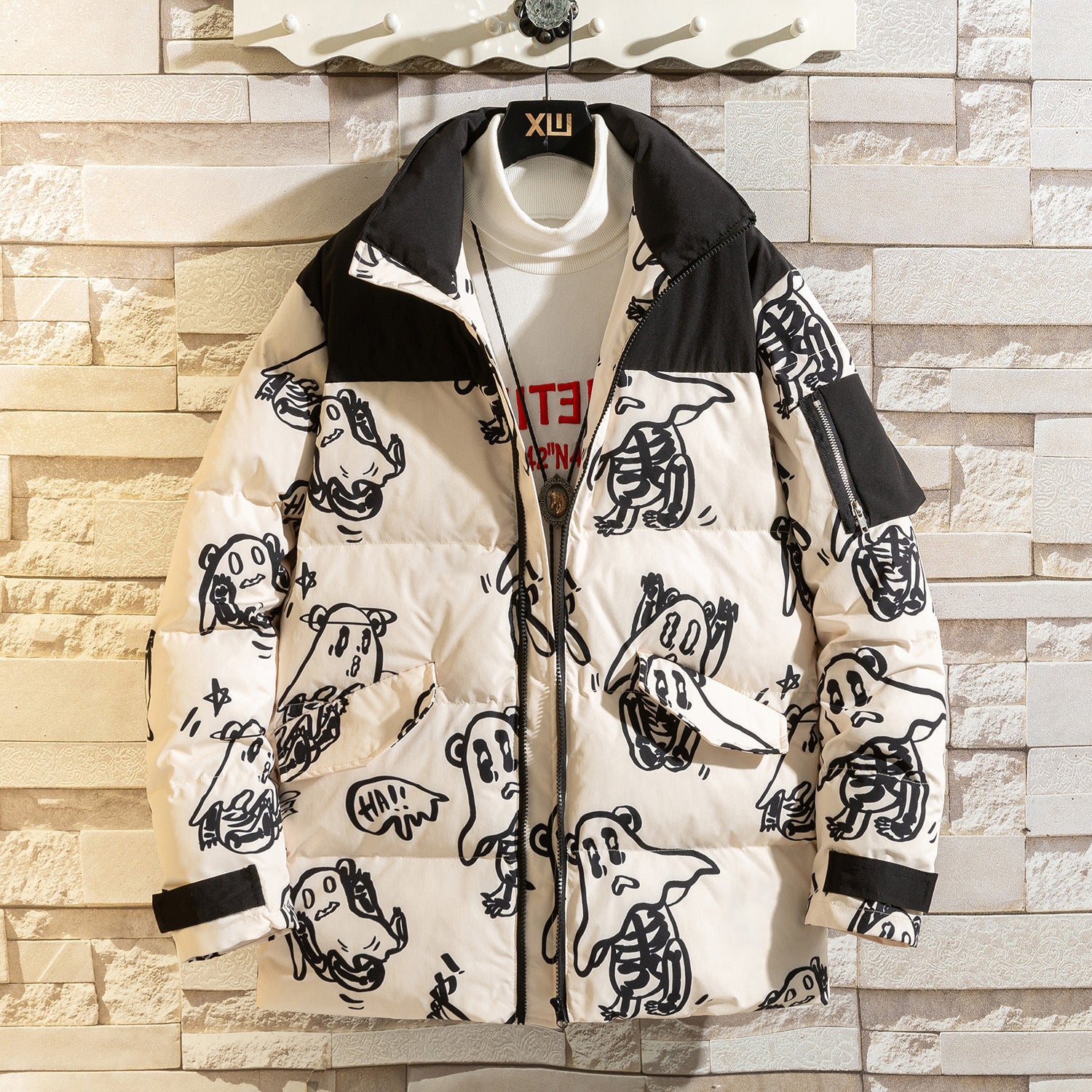 korean style loose bread clothes winter men