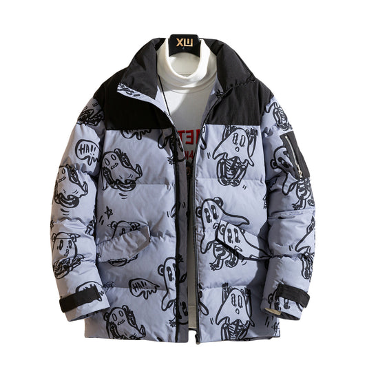 korean style loose bread clothes winter men