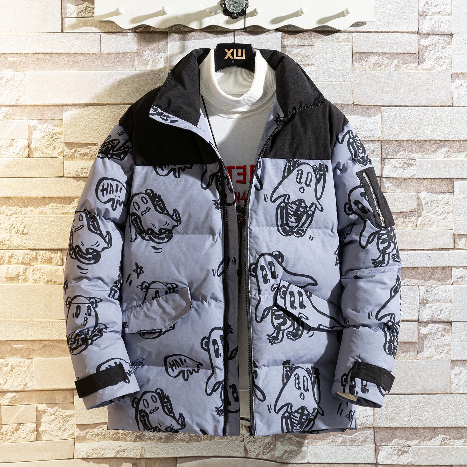 korean style loose bread clothes winter men