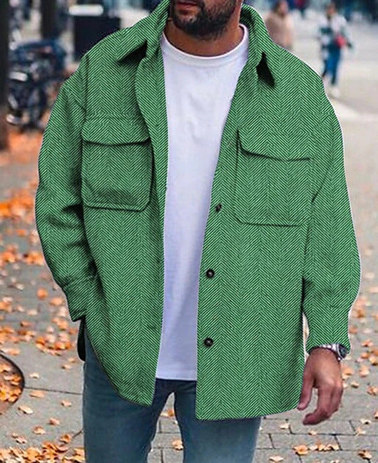 coat men polo collar top men fashion work clothes