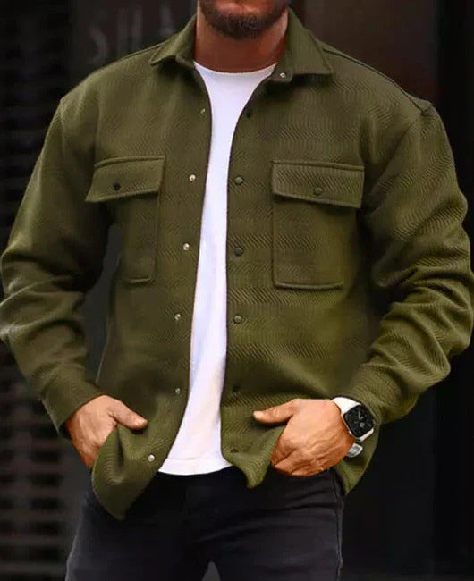coat men polo collar top men fashion work clothes