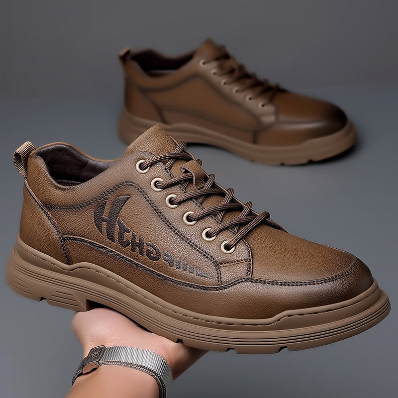 mens leather shoes leather breathable business soft sole
