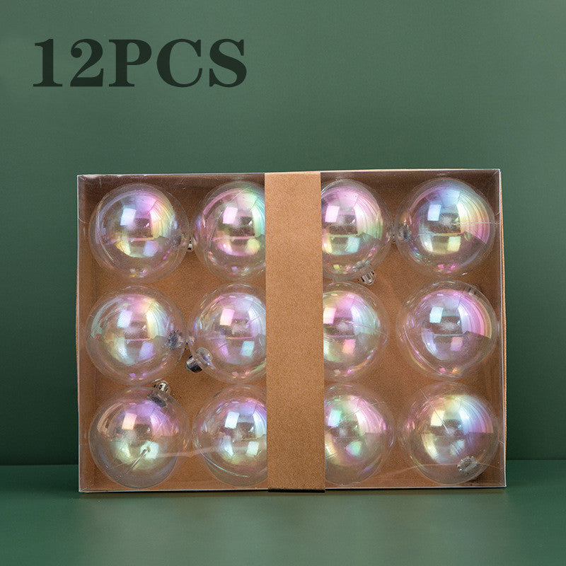 Transparent Christmas Ball Boxed Large Pendant Decoration Plastic