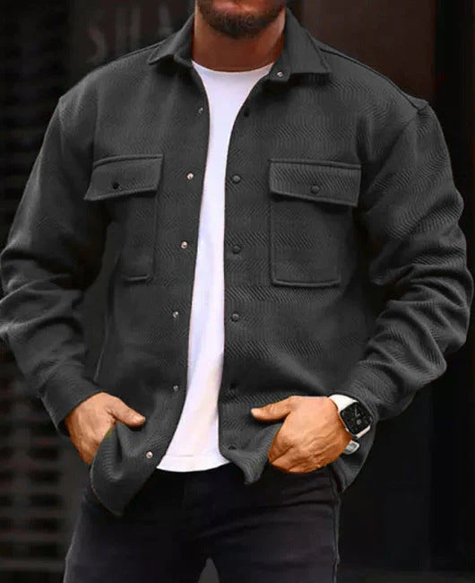 coat men polo collar top men fashion work clothes