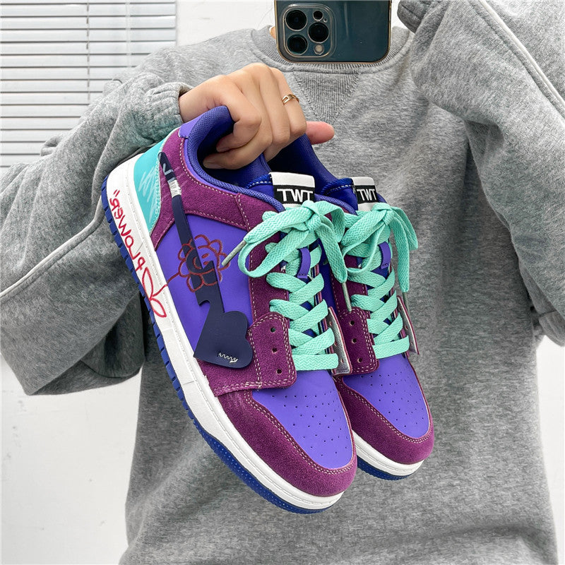 mens fashionable and versatile graffiti shoes