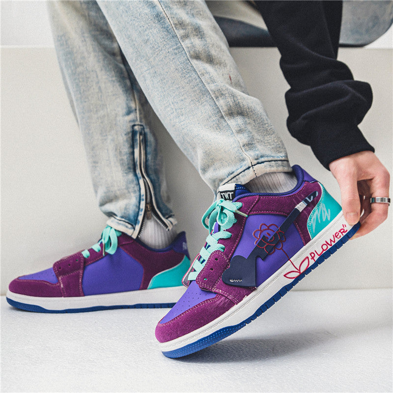 mens fashionable and versatile graffiti shoes