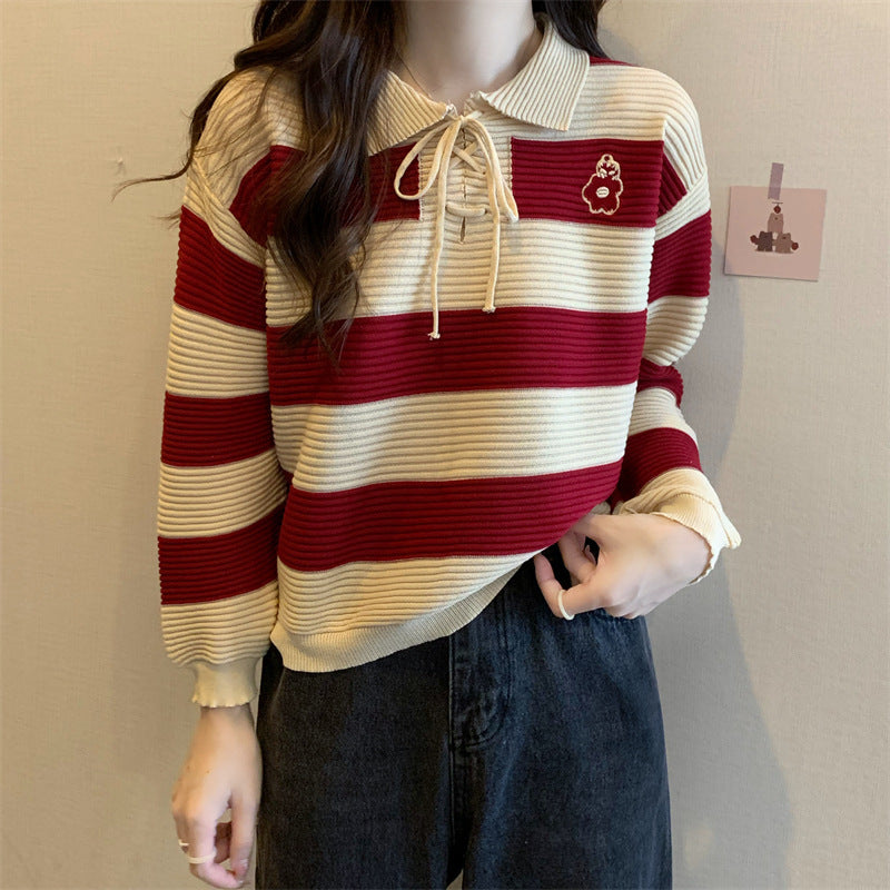 autumn new fashion striped clothes women