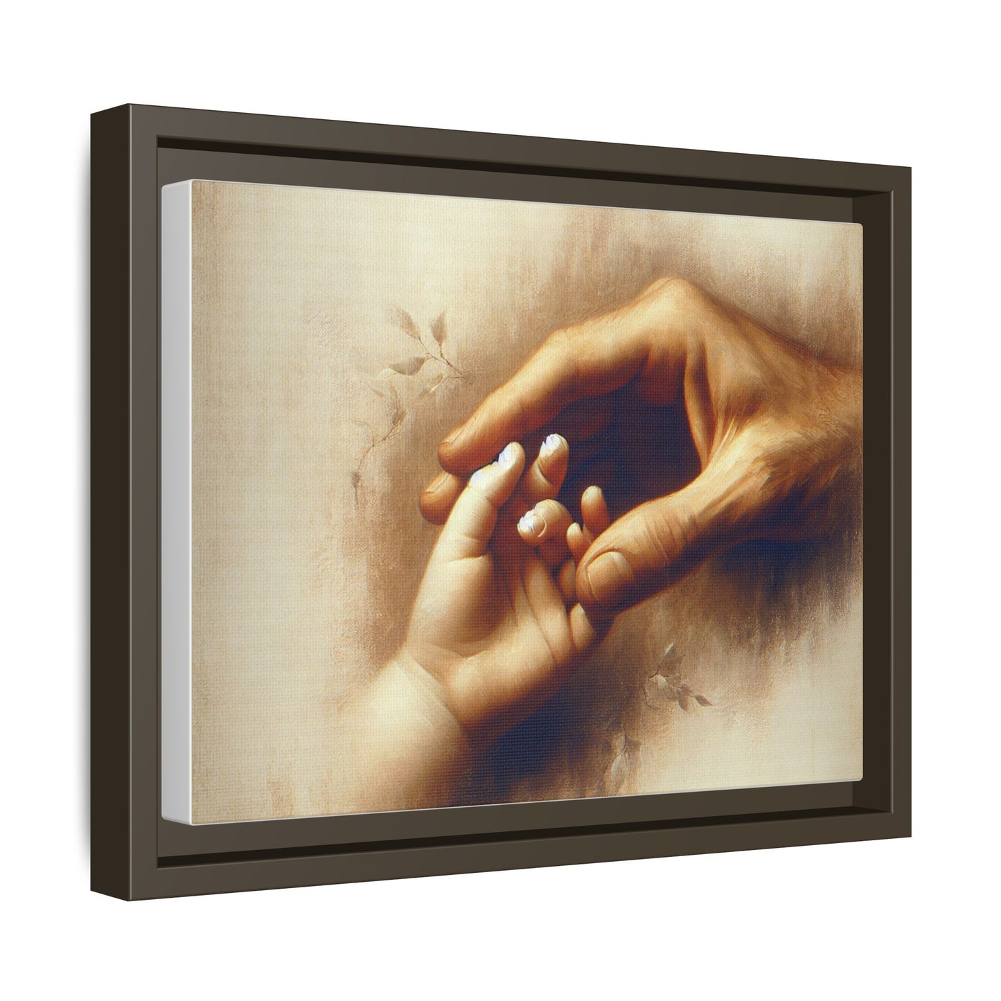 Touching Family Moment Framed Canvas Art, Heartwarming Home Decor, Perfect Gift for Baby Showers, Mothers Day, Family Celebrations